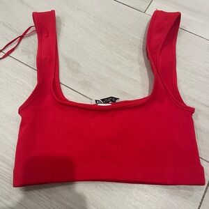 Red going out zara top